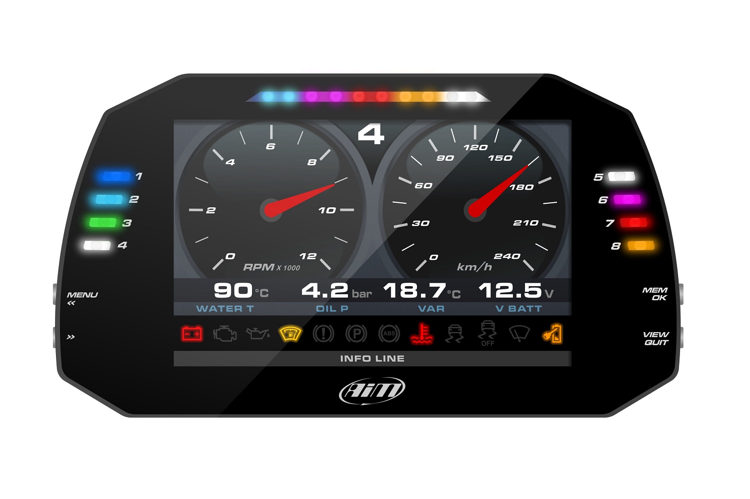AIM MXG 1.3 7" Strada dash