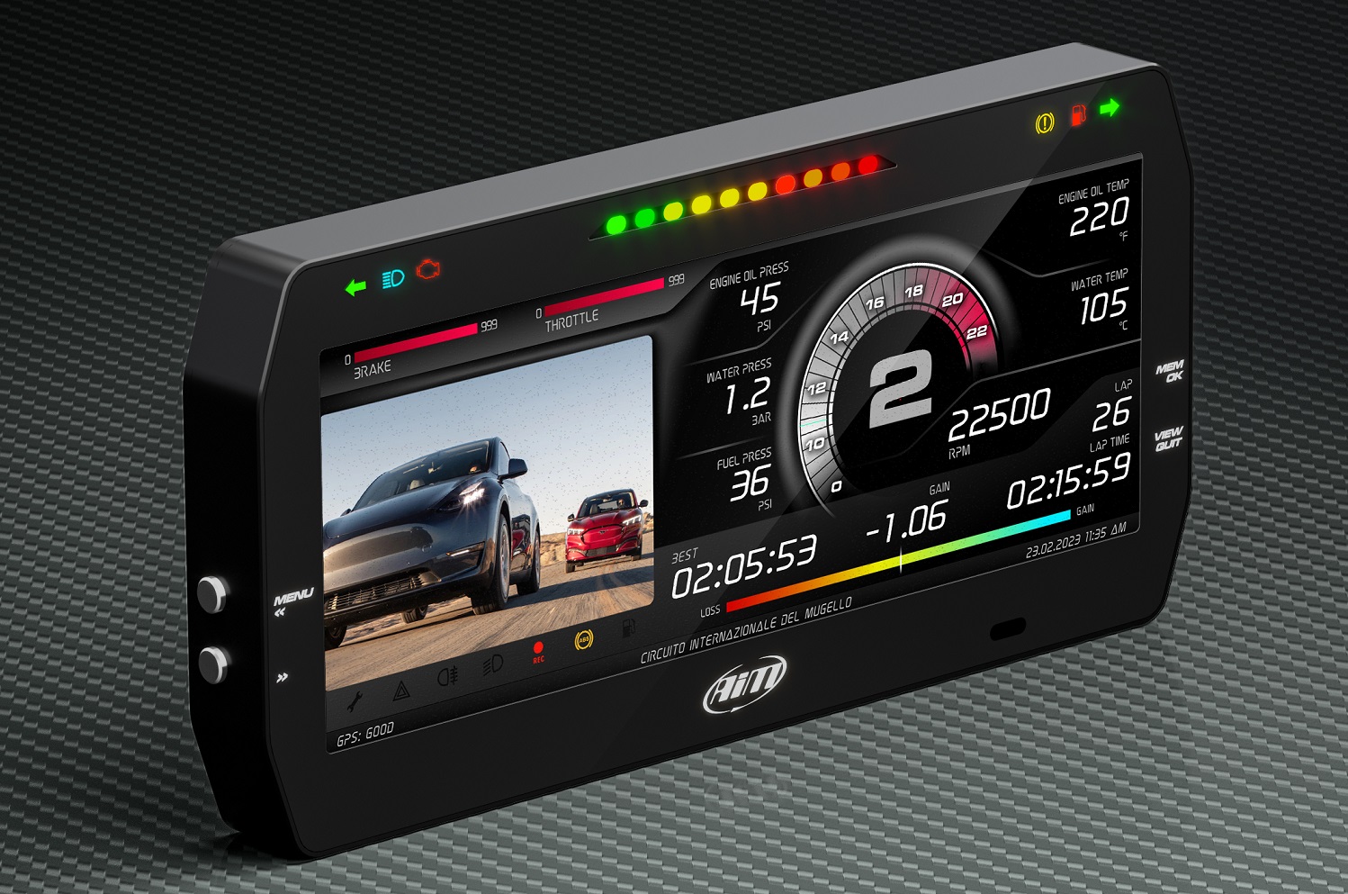 AIM MXT 10" dashlogger NEW! - Afbeelding 2
