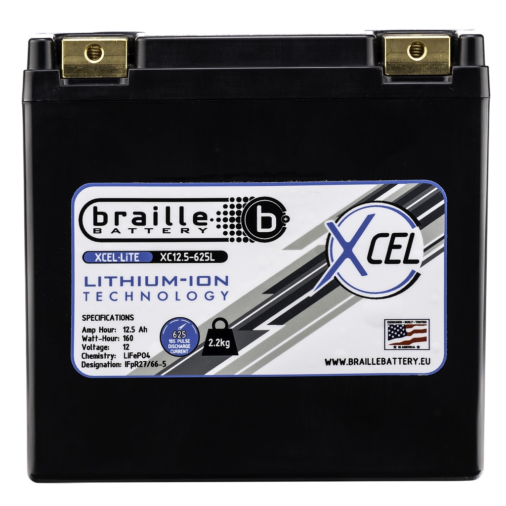 Braille XC12.5-625L Motorsport Lithium Battery - Afbeelding 2