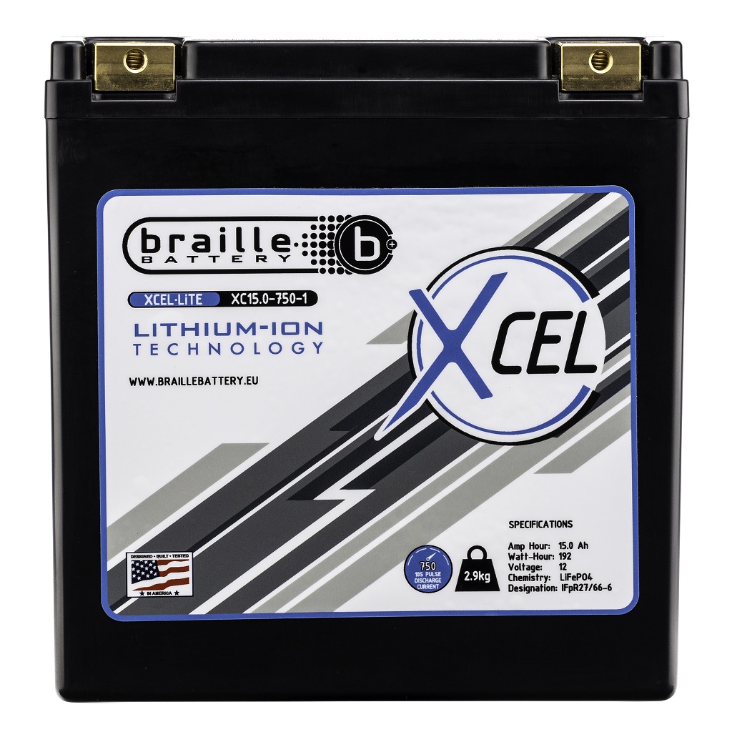 Braille XC15.0-750-1 Motorsport Lithium Battery - Afbeelding 2