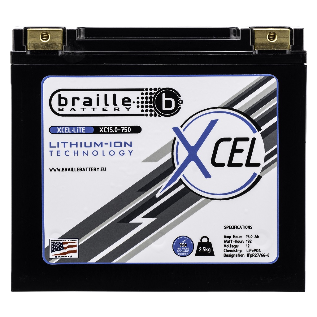 Braille XC15.0-750 Motorsport Lithium Battery - Afbeelding 2