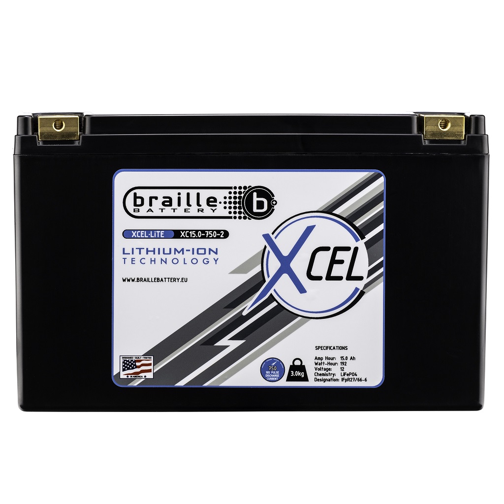 Braille XC15.0-750-2 Motorsport Lithium Battery - Afbeelding 2