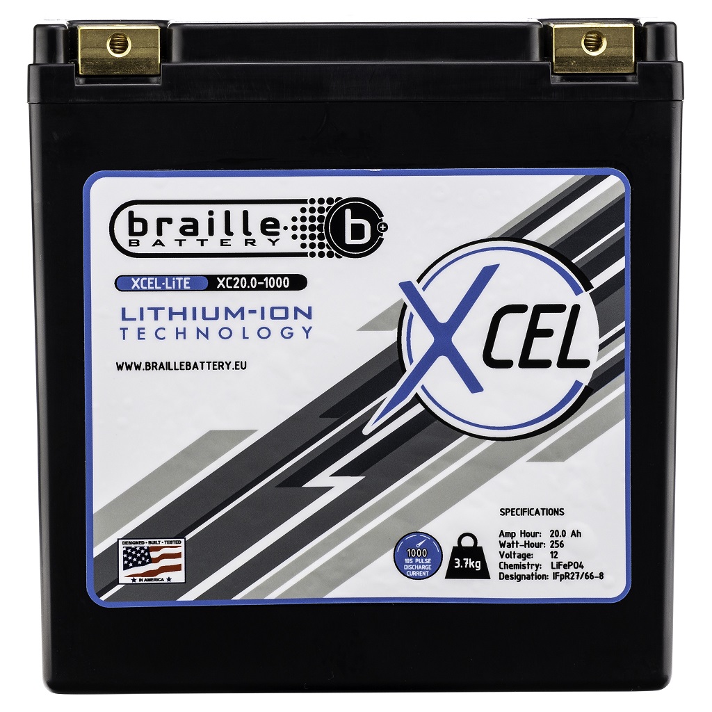 Braille XC20.0-1000 Motorsport Lithium Battery - Afbeelding 2