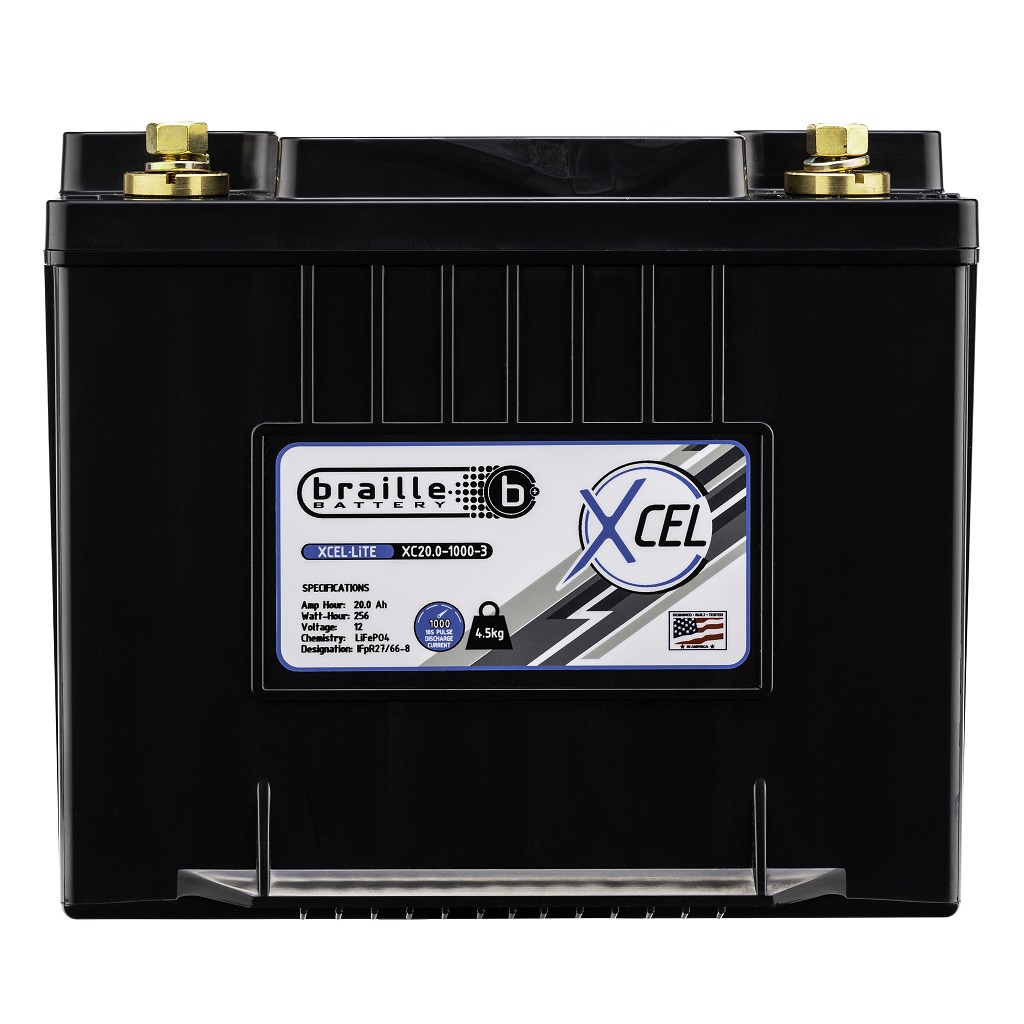 Braille XC20.0-1000-3 Motorsport Lithium Battery - Afbeelding 2