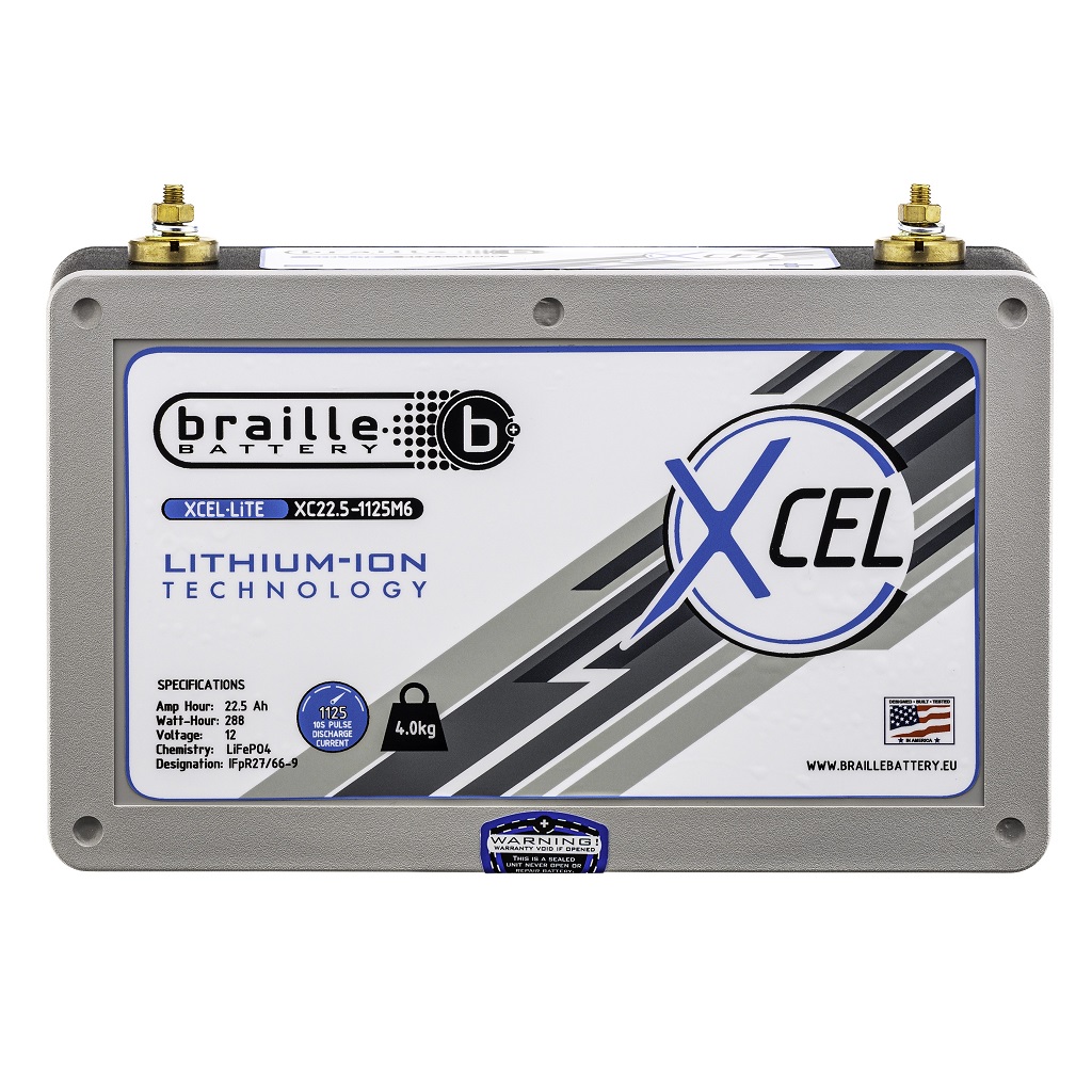 Braille XC22.5-1125M6 Motorsport Lithium Battery - Afbeelding 2